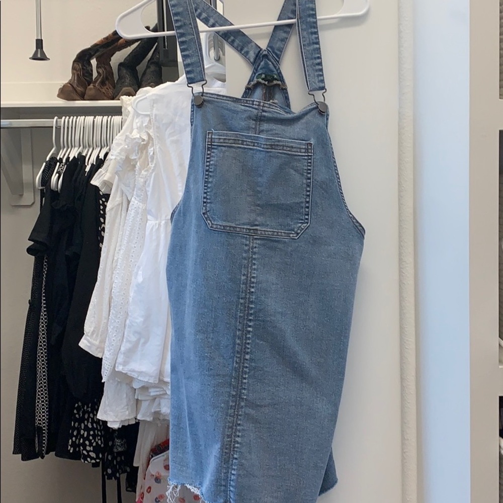 Denim Overall Mini Dress